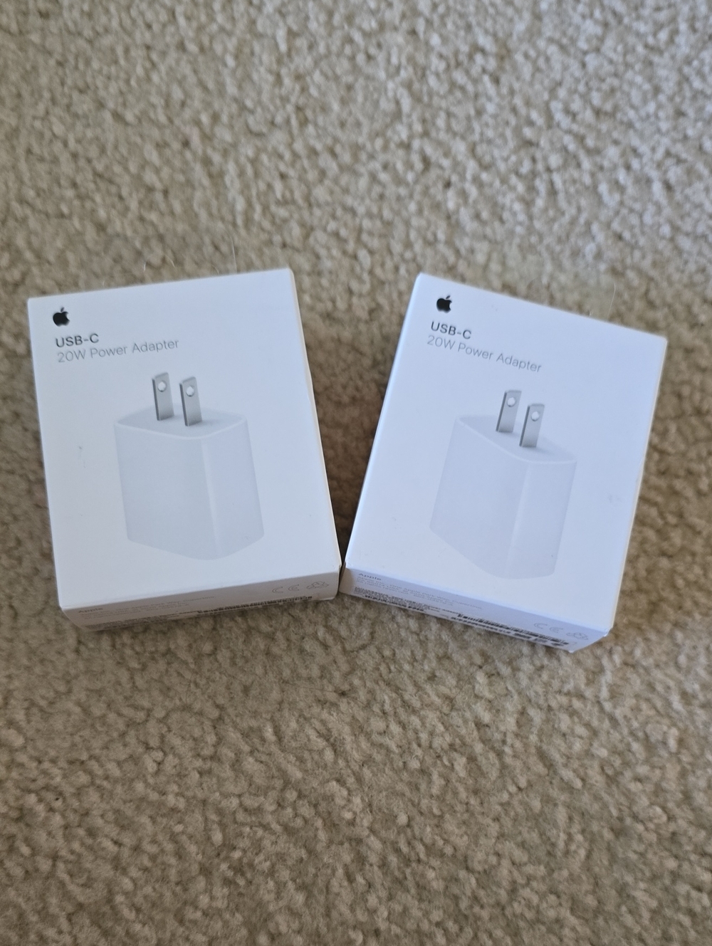 Apple USB-C 20W Power Adapters - White (Pair)